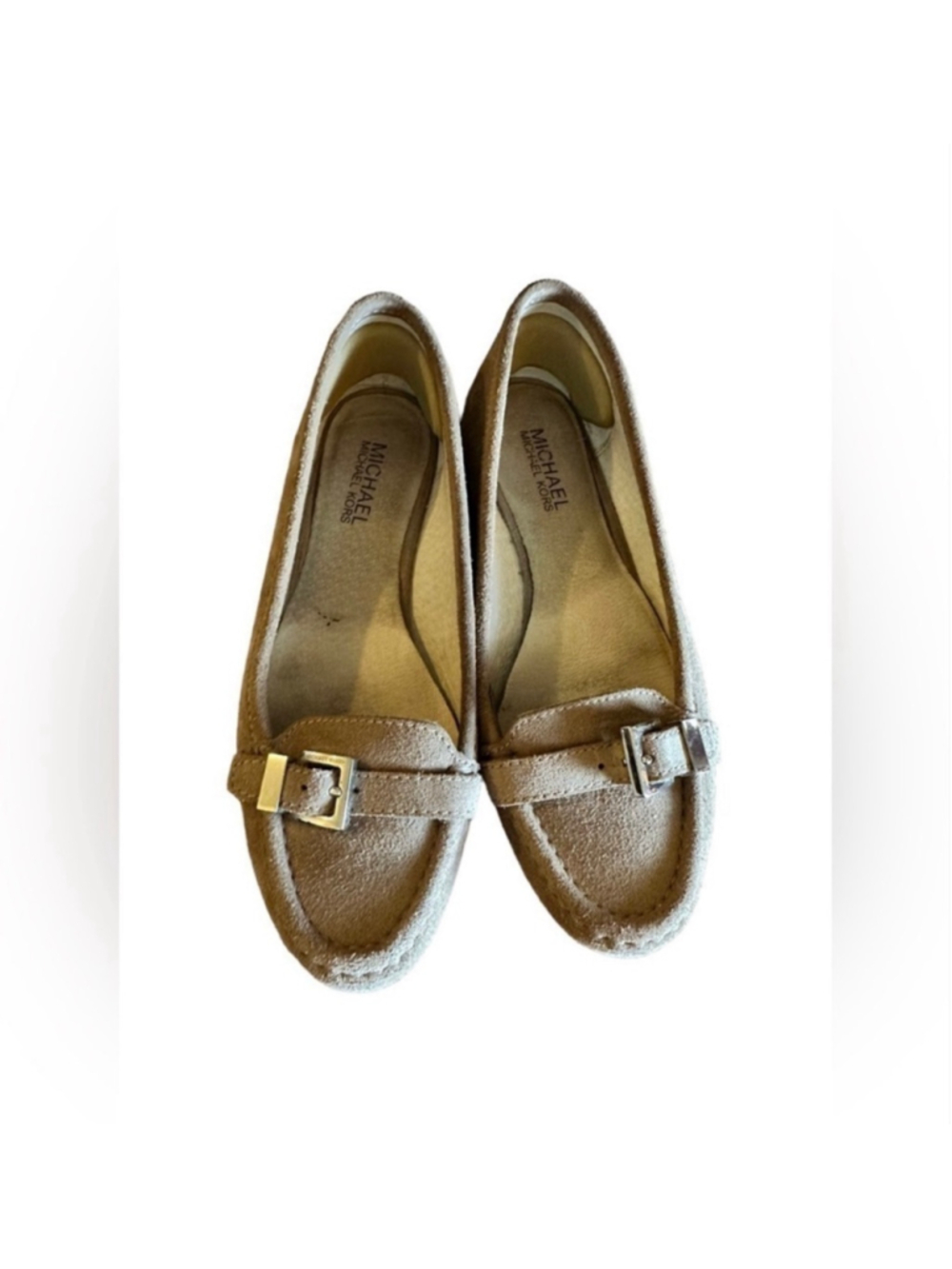 Michael Kors Women’s Rory ME14E Suede Grey Moccasin Loafers Flats Size 7.5 - Picture 2 of 11